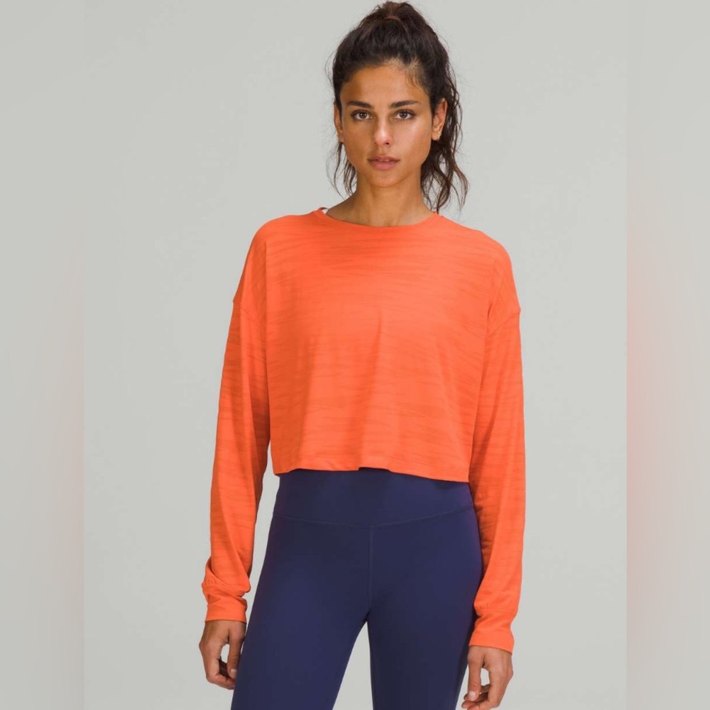 Lululemon Muscle Love Long Sleeve Shirt Tiger Mesh Size 4